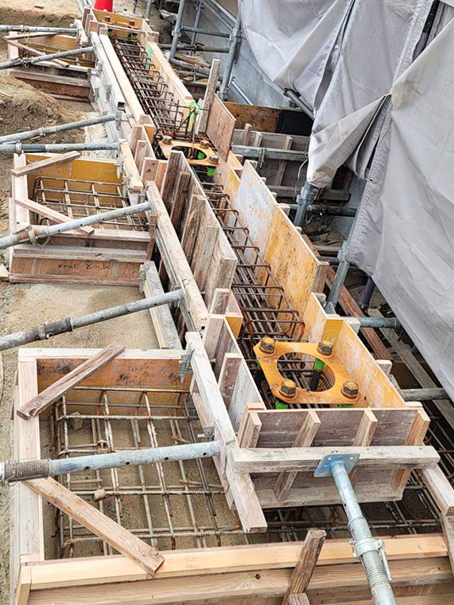 姫路市内　老人ホーム　階段基礎